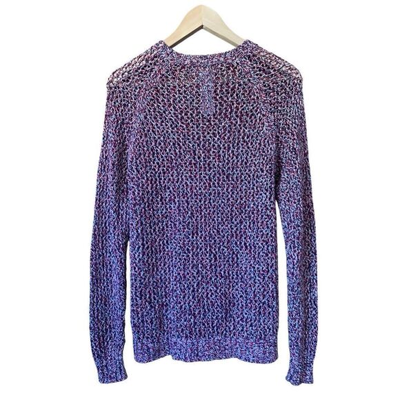 Isabel Marant Étoile Open‎ Knit Cotton Crewneck Sweater Red Multi Size XS - Picture 2 of 12
